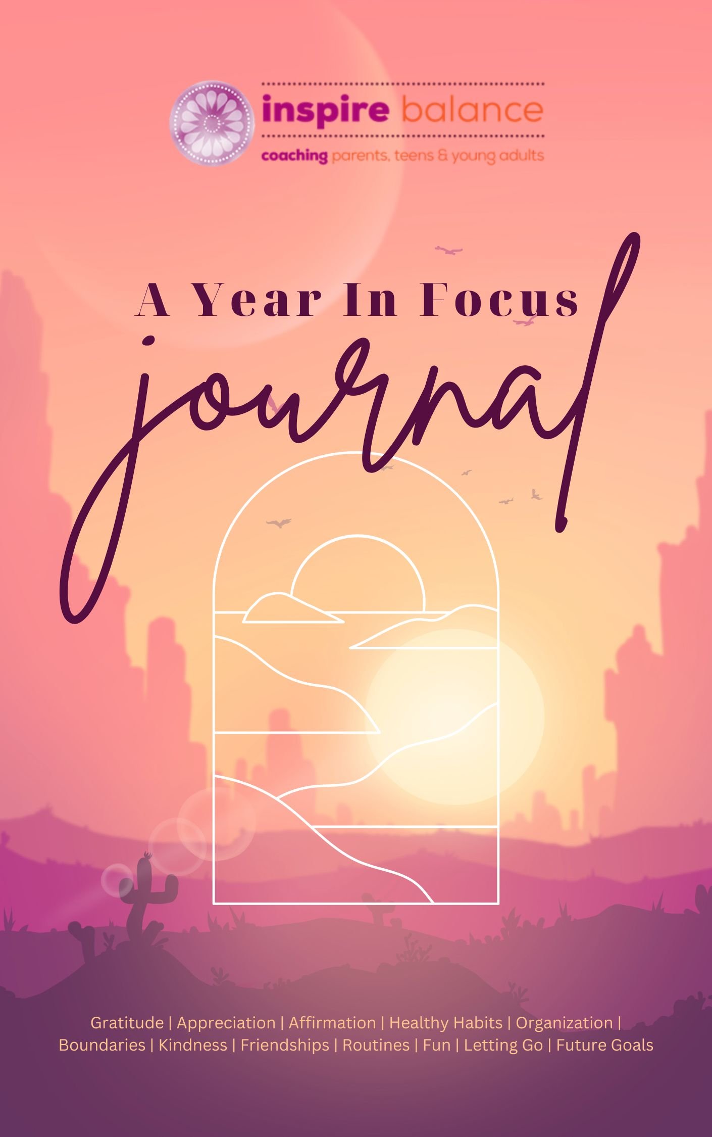 Inspire Balance Year In Focus journal cover